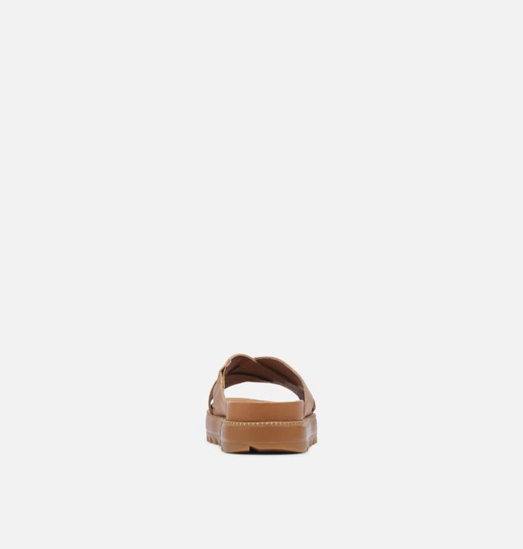 Sorel Roaming™ Criss Cross - Womens Slides Brown - 697502DVT